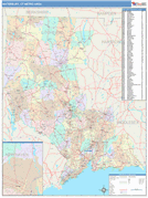 Waterbury Metro Area Digital Map Color Cast Style