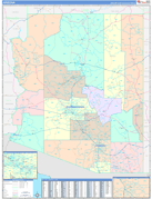 Arizona Digital Map Color Cast Style
