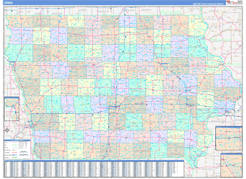 Iowa Digital Map Color Cast Style
