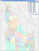 Idaho Digital Map Color Cast Style