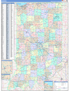 Indiana Digital Map Color Cast Style