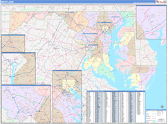 Maryland Digital Map Color Cast Style
