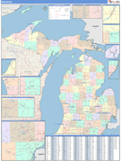 Michigan Digital Map Color Cast Style