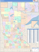 Minnesota Digital Map Color Cast Style