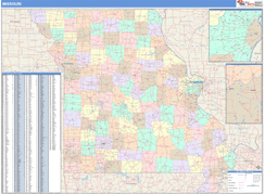 Missouri Digital Map Color Cast Style