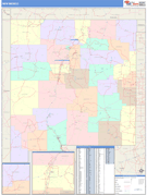 New Mexico Digital Map Color Cast Style