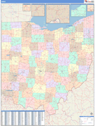 Ohio Digital Map Color Cast Style
