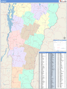 Vermont Digital Map Color Cast Style