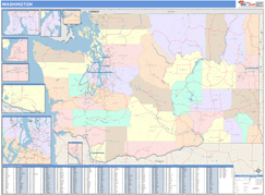 Washington Digital Map Color Cast Style