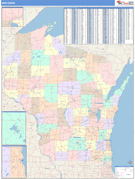 Wisconsin Digital Map Color Cast Style