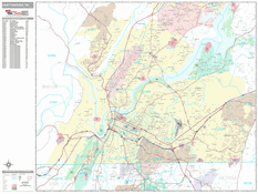 Chattanooga Digital Map Premium Style