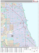 Chicago Digital Map Premium Style