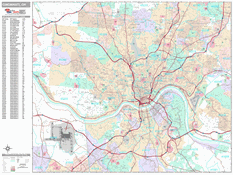 Cincinnati Digital Map Premium Style