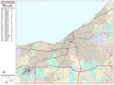 Cleveland Digital Map Premium Style