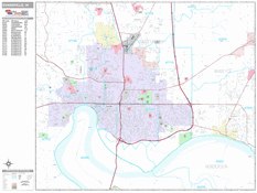 Evansville Digital Map Premium Style