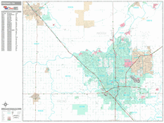 Fresno Digital Map Premium Style