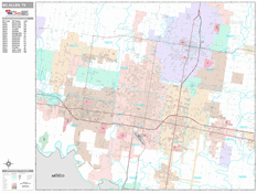 McAllen Digital Map Premium Style