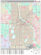 Minneapolis Digital Map Premium Style