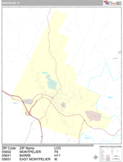 Montpelier Digital Map Premium Style