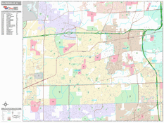 Naperville, IL Digital Map Premium Style
