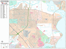 Pasadena Digital Map Premium Style