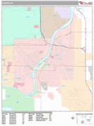 Saginaw Digital Map Premium Style