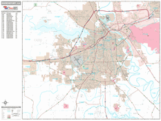 Shreveport Digital Map Premium Style
