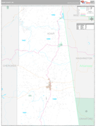 Adair County, OK Digital Map Premium Style