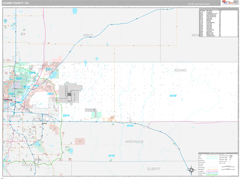 Adams County, CO Digital Map Premium Style