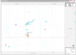 Adams County, IA Digital Map Premium Style