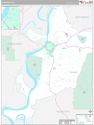 Adams County, MS Digital Map Premium Style