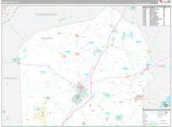 Adams County, PA Digital Map Premium Style