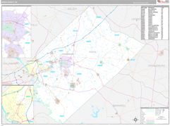 Aiken County, SC Digital Map Premium Style