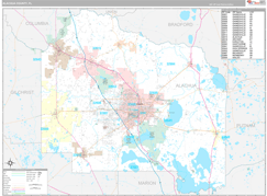 Alachua County, FL Digital Map Premium Style