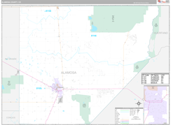 Alamosa County, CO Digital Map Premium Style