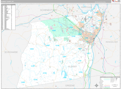 Albany County, NY Digital Map Premium Style