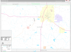 Alcorn County, MS Digital Map Premium Style