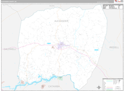 Alexander County, NC Digital Map Premium Style