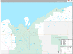 Alger County, MI Digital Map Premium Style