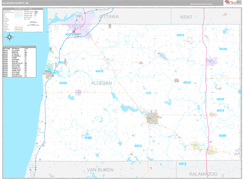 Allegan County, MI Digital Map Premium Style