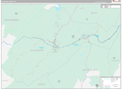 Alleghany County, VA Digital Map Premium Style
