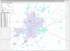 Allen County, IN Digital Map Premium Style