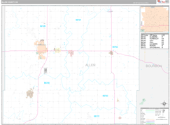 Allen County, KS Digital Map Premium Style