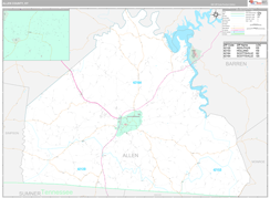 Allen County, KY Digital Map Premium Style