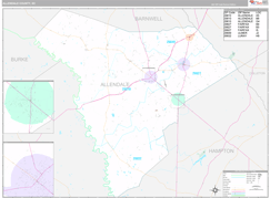 Allendale County, SC Digital Map Premium Style