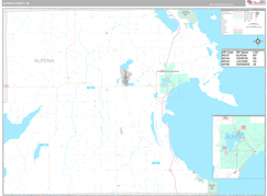 Alpena County, MI Digital Map Premium Style