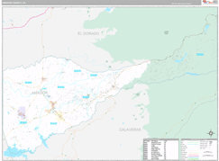 Amador County, CA Digital Map Premium Style