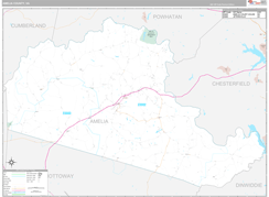 Amelia County, VA Digital Map Premium Style