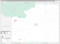 Amite County, MS Digital Map Premium Style