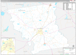 Anderson County, TX Digital Map Premium Style